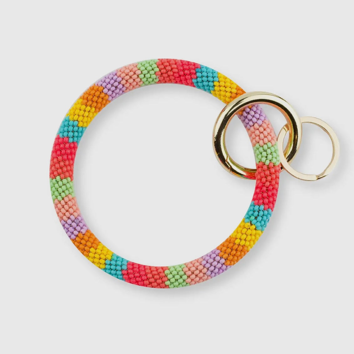 Keychain - Colorful Beaded Key Ring