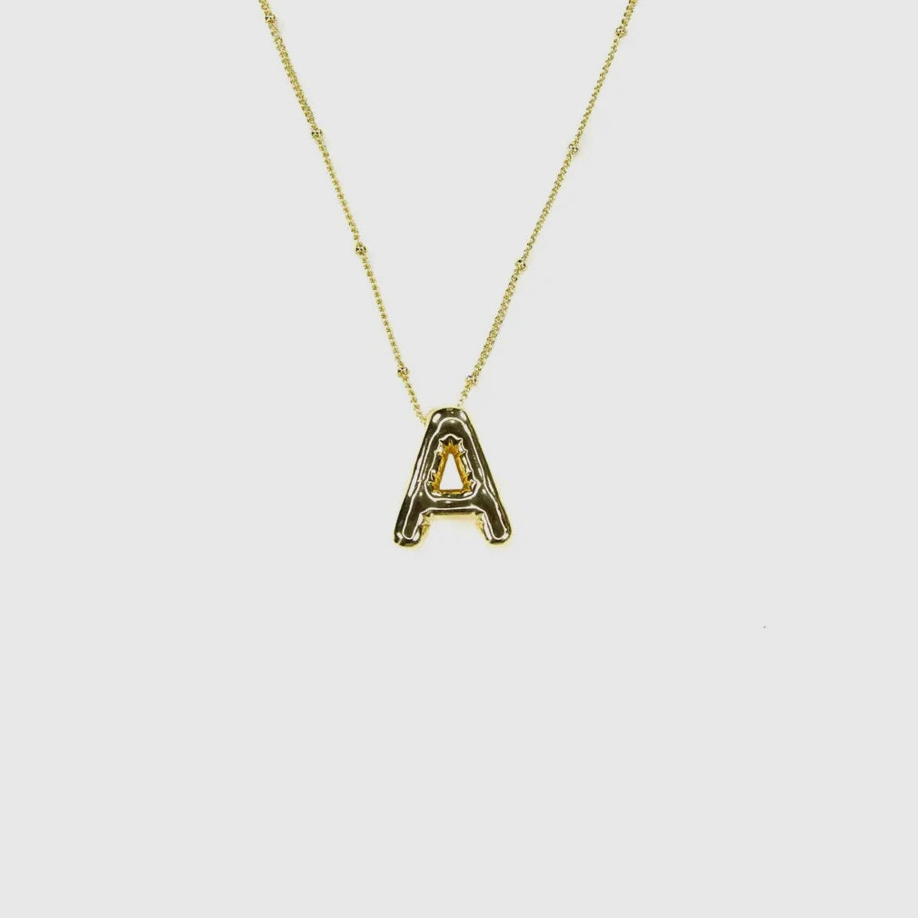 Initial Balloon Letter Necklace