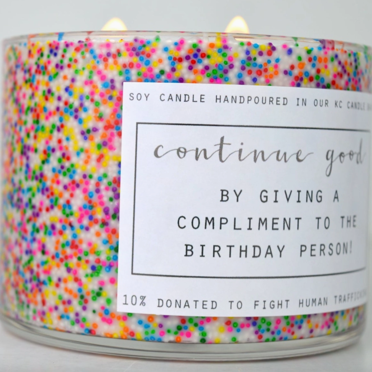 Happy Birthday 3-Wick Sprinkle Candle