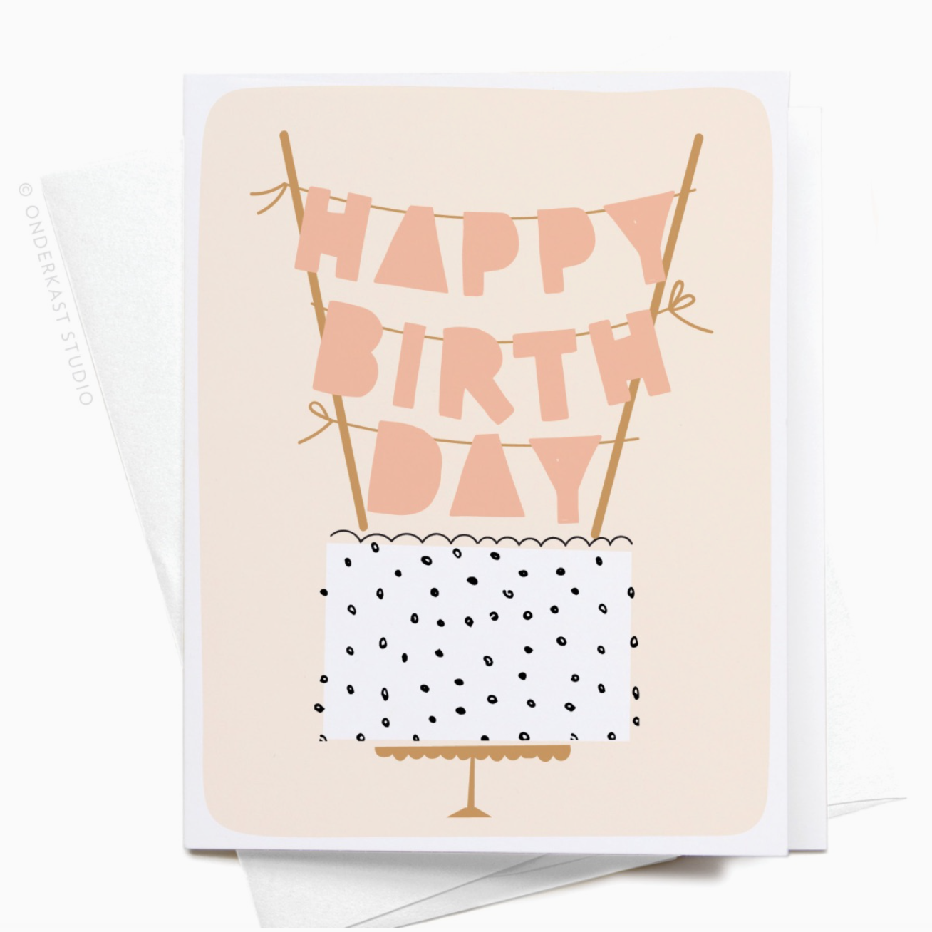 Happy Birthday Cake Topper Greeting Card
