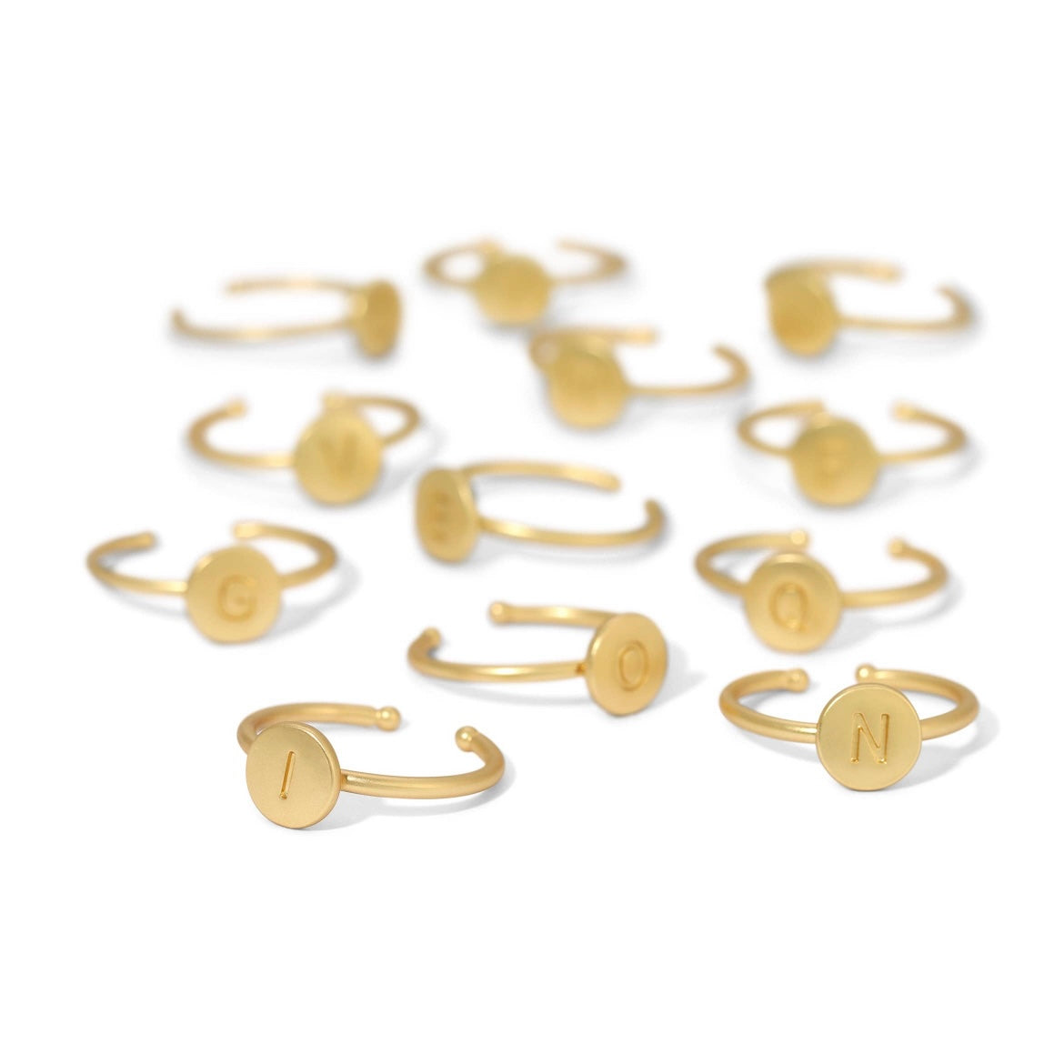 Gold Initial Rings