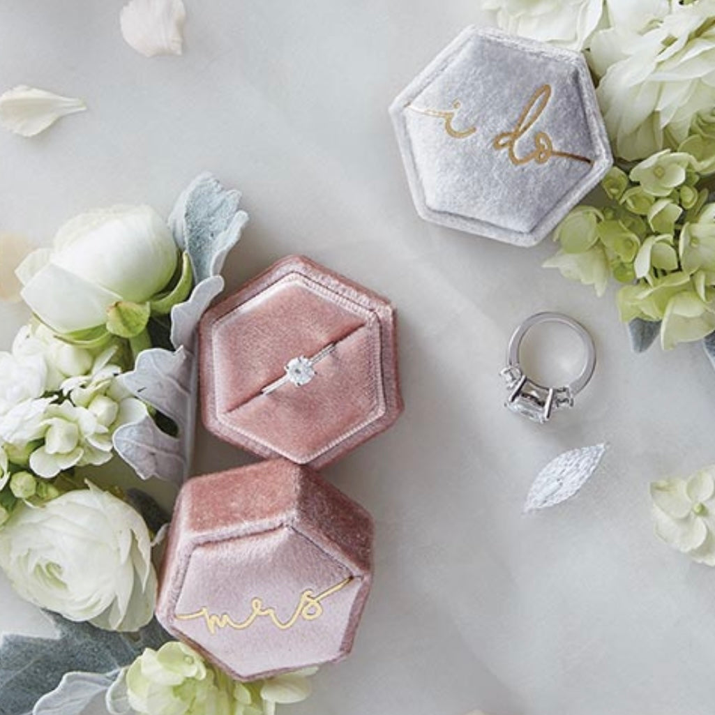 Velvet Ring Box- Mrs