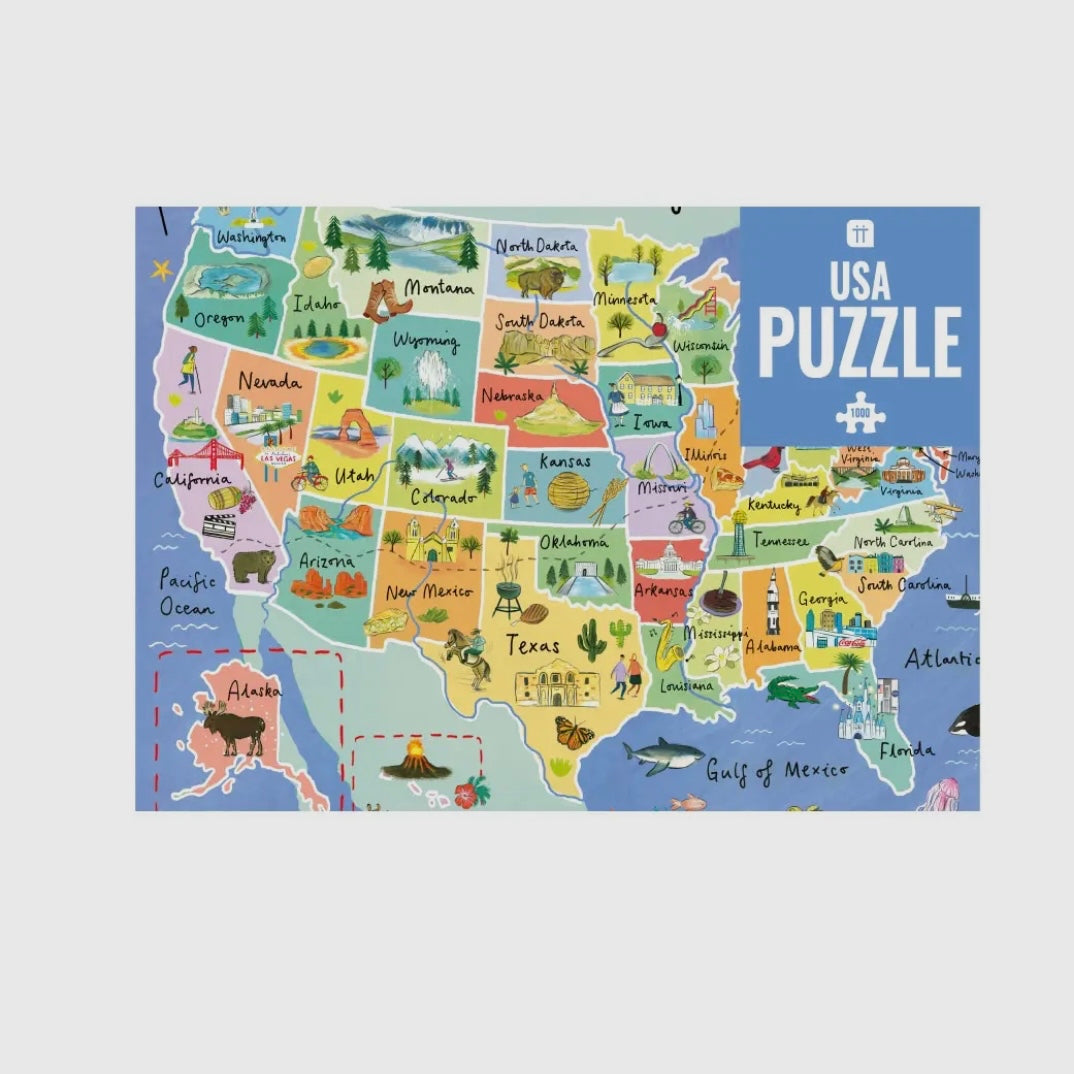 USA 1000 Piece Puzzle & Poster