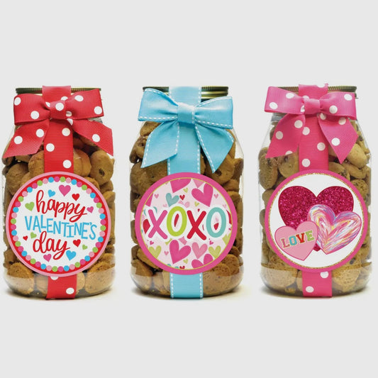 Valentine Cookie Quart Jars- Confetti Cupcake