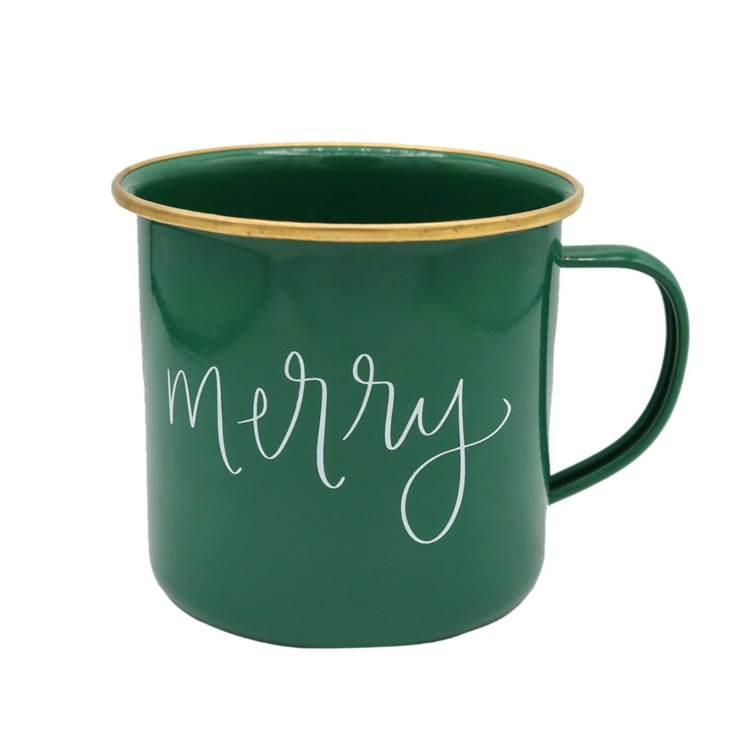 Merry Coffee Mug- Metal