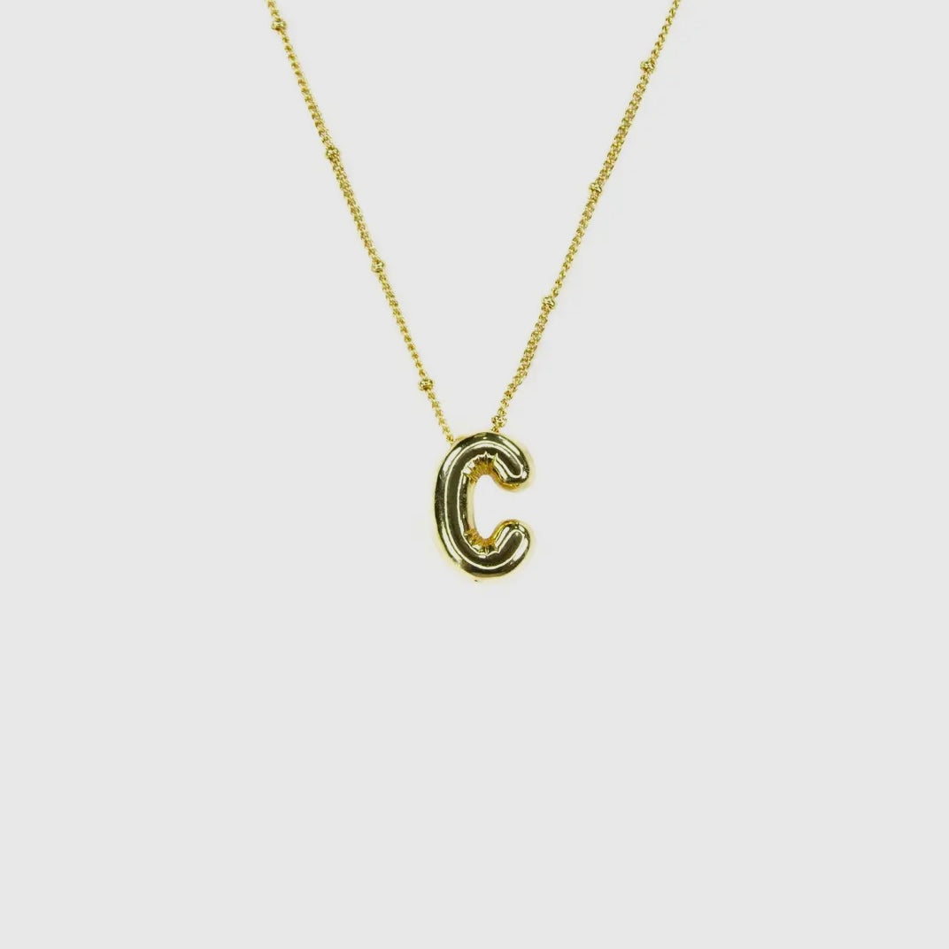 Initial Balloon Letter Necklace