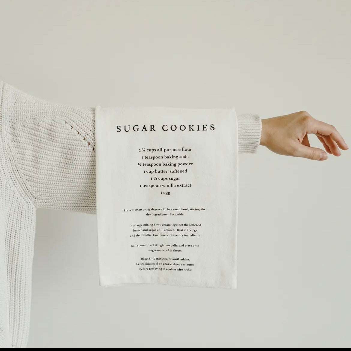 Sugar Cookie Recipe Tea Towel