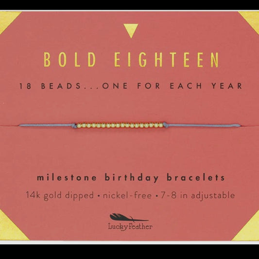 18th Birthday Bracelet- Gold