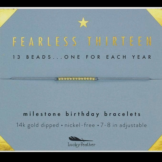 13th Birthday Bracelet- Gold