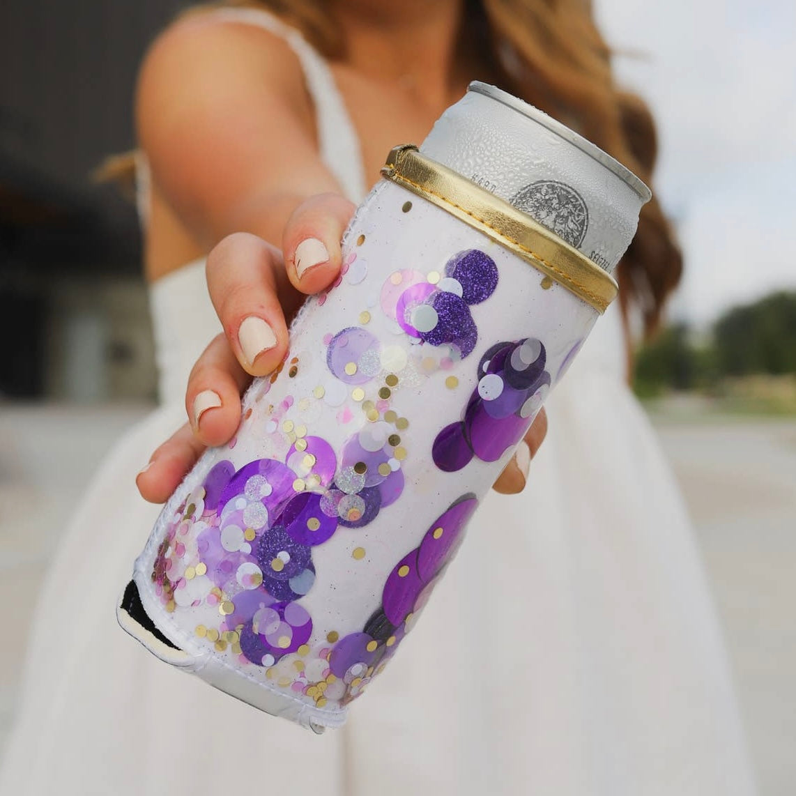 Skinny Can Cooler- Purple