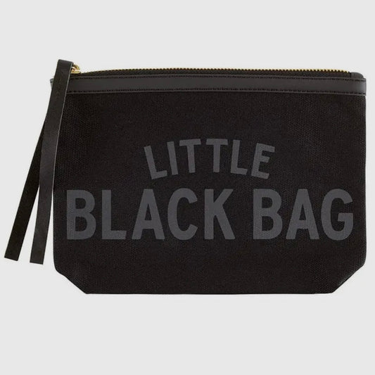 Black Canvas Pouch - Little Black Bag