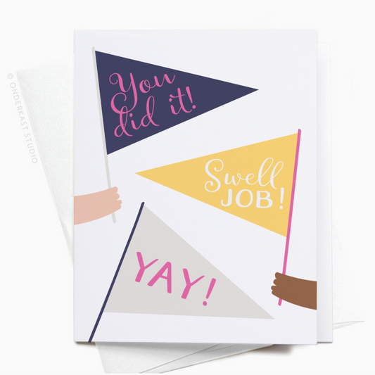 You Did It! Pennant Flags Greeting Card