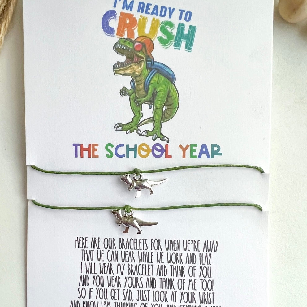 Back To School Mommy and Me Bracelet- Dino Crush