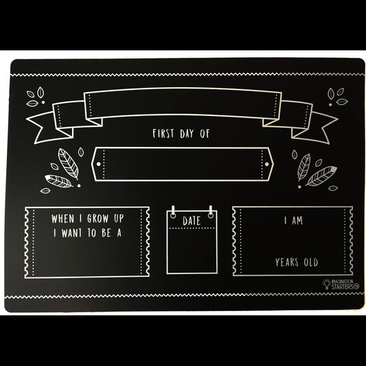 Chalkboard Back to School Placemat
