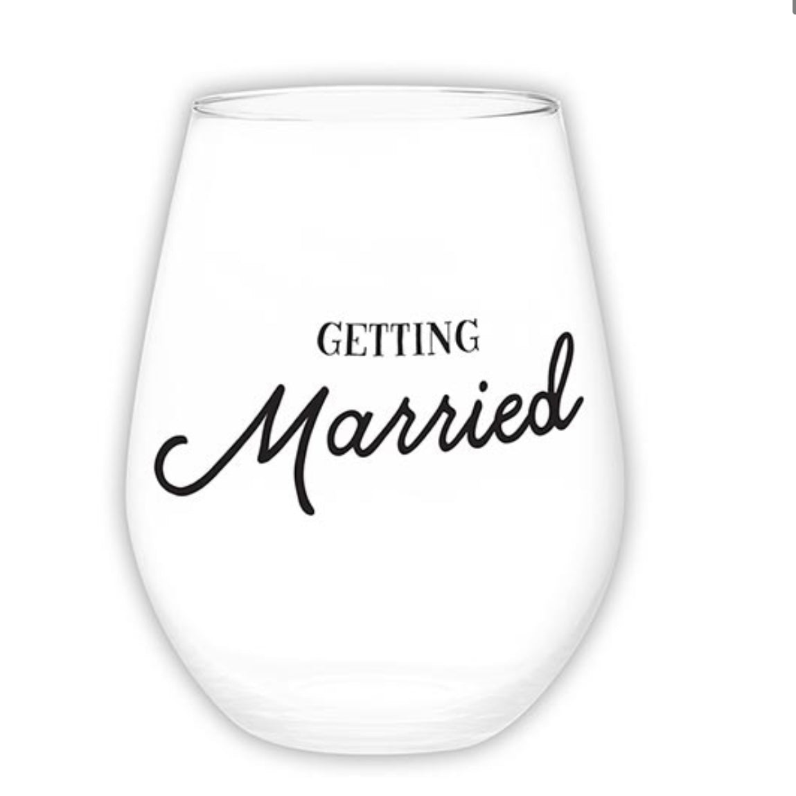 Jumbo Wine Glass- Getting Married
