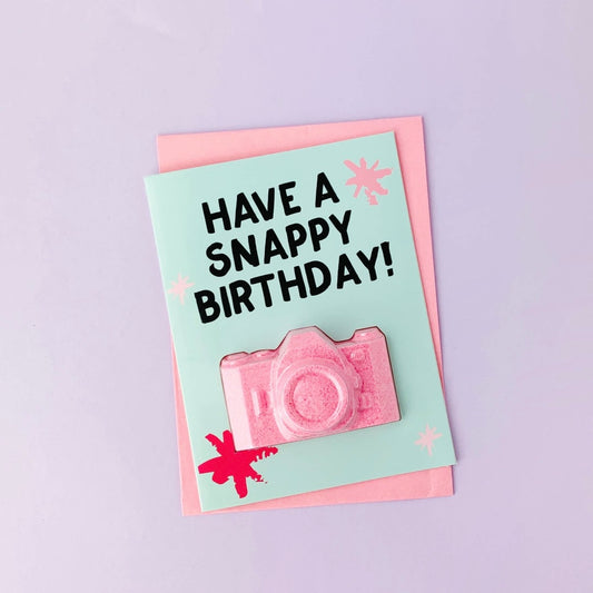 Bath Bomb Greeting Card- Have a Snappy Birthday!