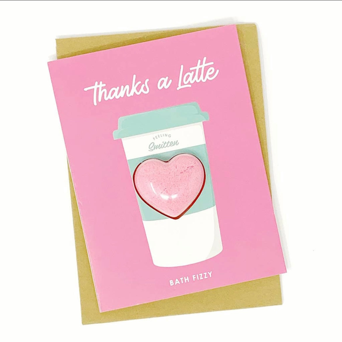 Bath Bomb Greeting Card- Thanks A Latte