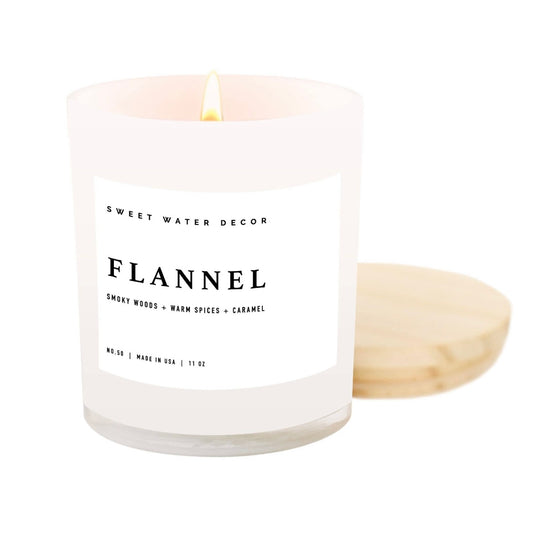 Flannel White Jar Candle