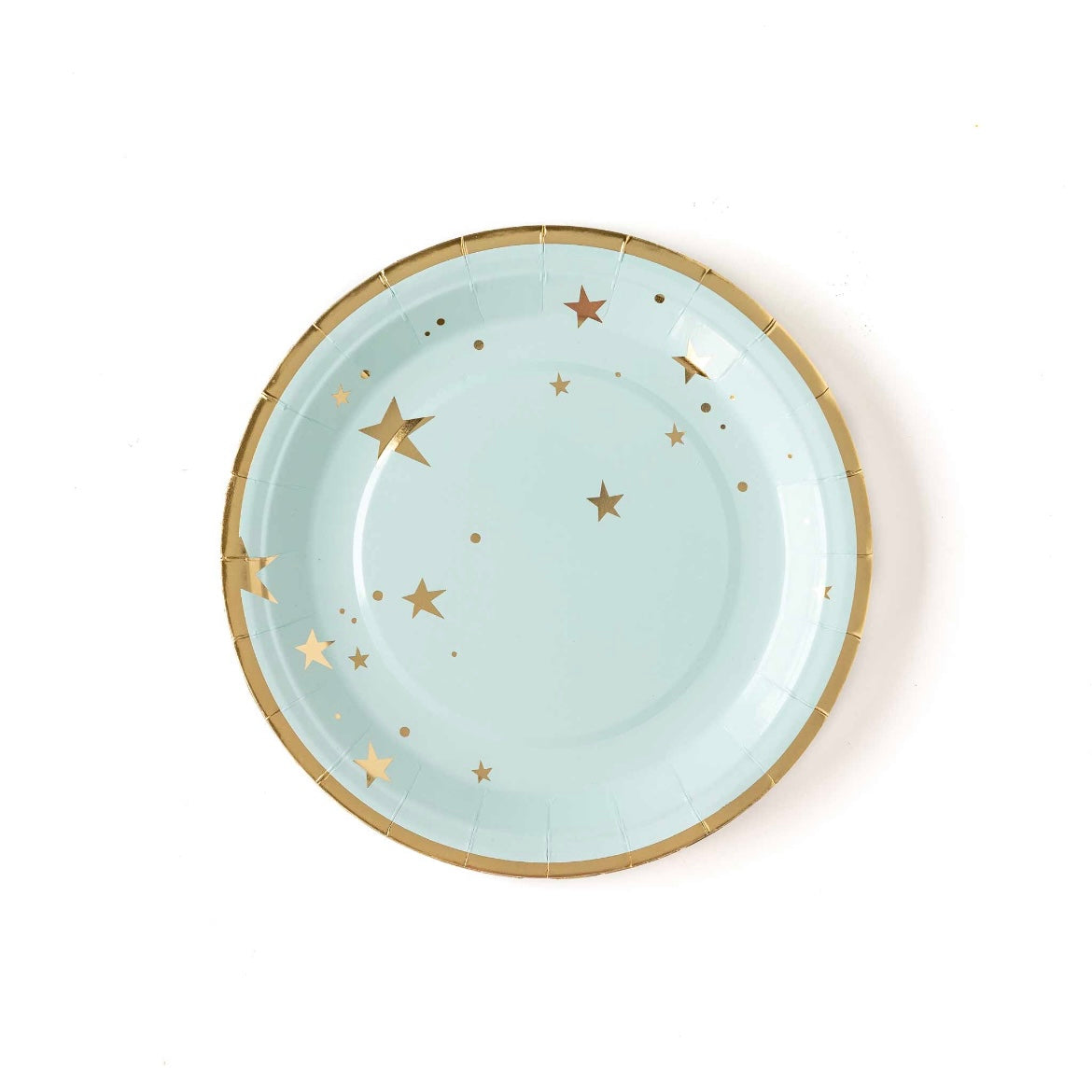 Baby Blue & Gold Star Plates