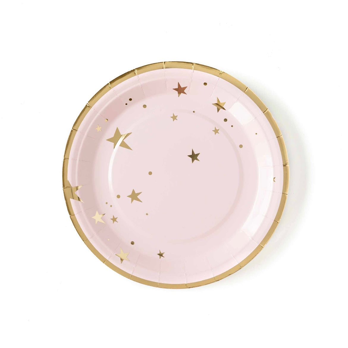 Baby Pink & Gold Star Plates