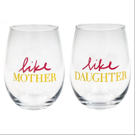 Like Mother/Like Daughter Wine Glass Set