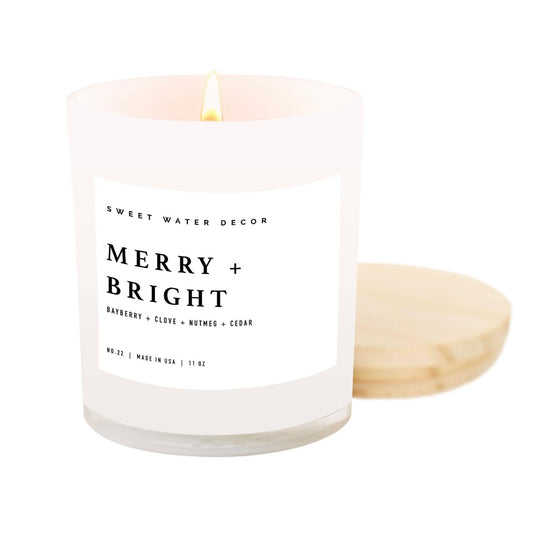 Merry & Bright White Jar Candle