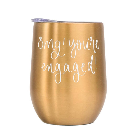 OMG You're Engaged Stemless Wine Tumbler