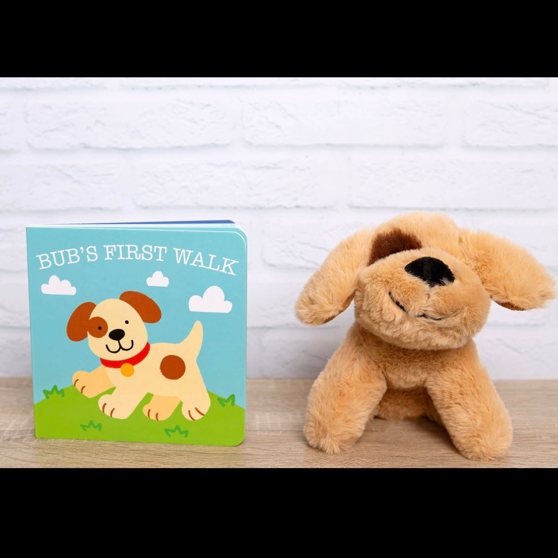 Bub's First Walk Book and Stuffed Animal Set